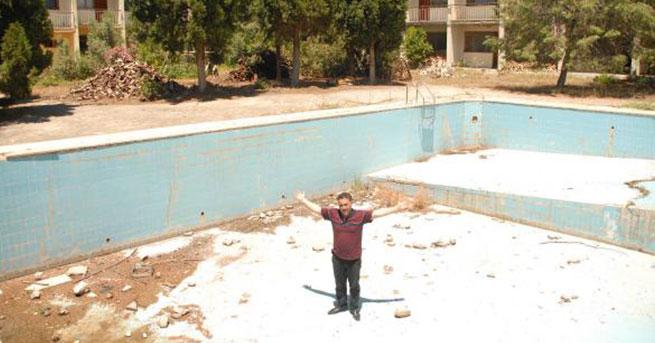 Denizli'deki lüks otel ineklere barınak oldu