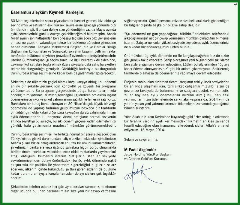 Fadıl Akgündüz'den ödeyemiyorum açıklaması