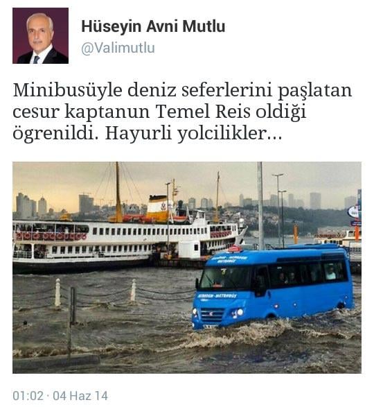 İstanbul Valisi Mutlu'dan sağanak sonrası Üsküdar geyiği