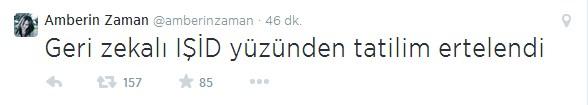 Amberin Zaman'dan tepki çeken IŞİD tweet'i