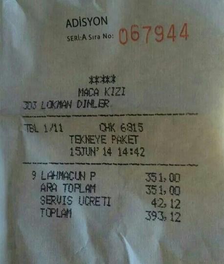 Bodrum'da yata paket servis: 9 lahmacun 393 lira