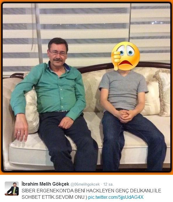 Melih Gökçek hesabını hack'leyenleri buldu