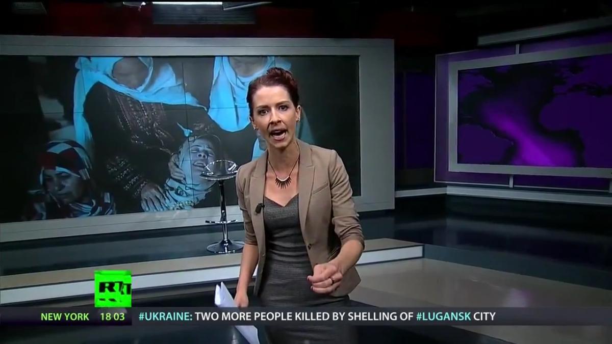 Rus kanalının Amerikan spikerinden Gazze tepkisi İZLE