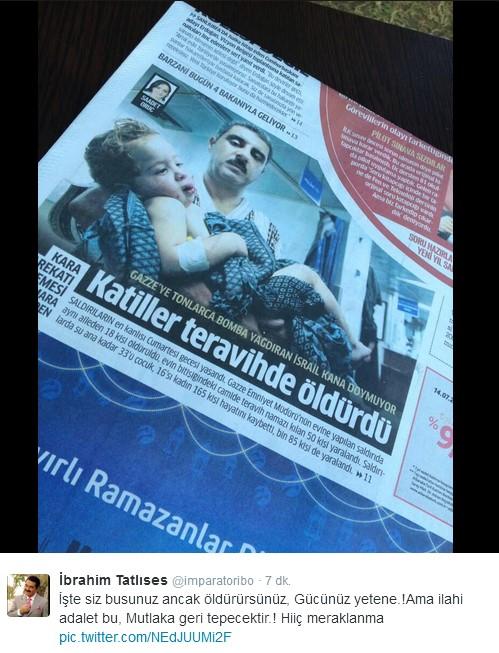 Tatlıses: Netanyahu seni Allah'a havale ediyorum