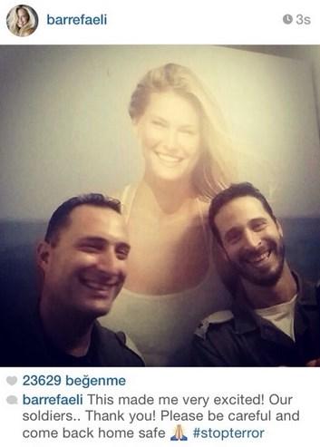 İsrailli model Bar Rafaeli'den askerlere moral mesajı
