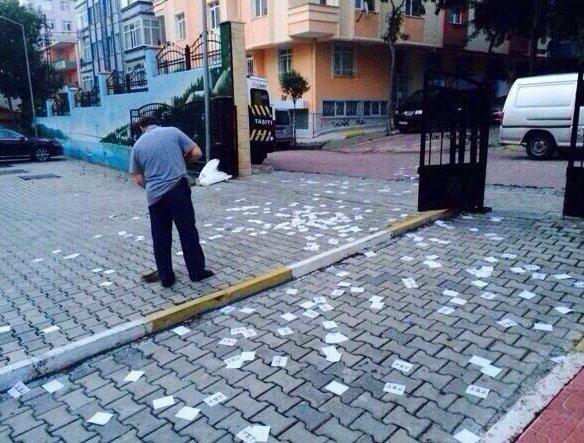 Avcılarda sahte oy pusulalarını yere saçtılar