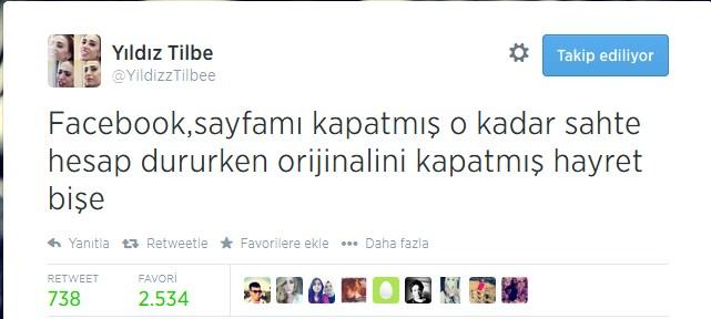 Yıldız Tilbe'nin Facebook hesabı kapatıldı