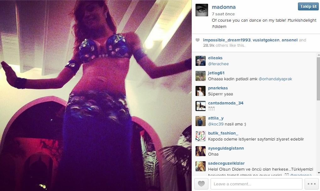 Madonna'ya dansözlü doğum günü