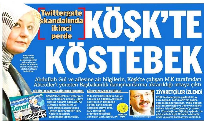 Taraf'ın Köşk'te köstebek haberine yalanlama