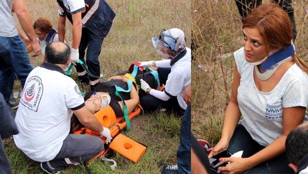 Ataşehir'de servis minibüsüyle bir araç çarpıştı