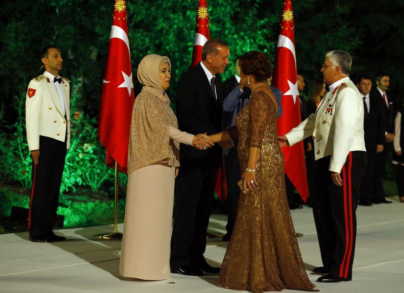 Cumhurbaşkanı Erdoğan'ın Köşk'teki ilk resepsiyonu