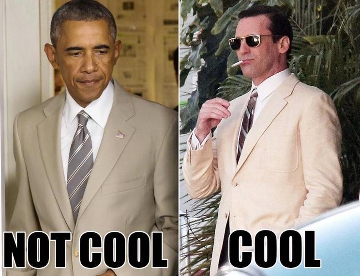 Obama'nın takım elbisesi alay konusu oldu