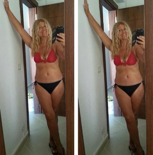 Füsun Önal bikinili fotoğrafını paylaştı