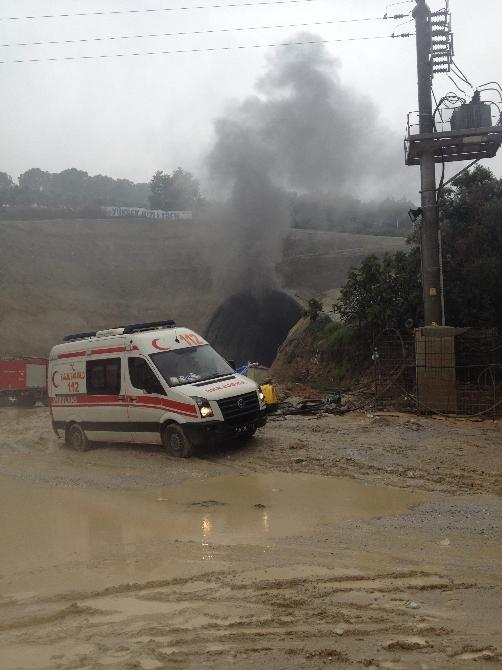 Bursa'da YHT tünel inşaatında yangın