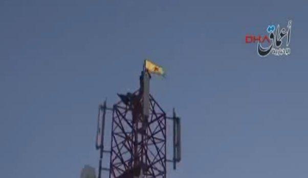IŞİD Kobani'de Kürt bayrağını indirdi İZLE