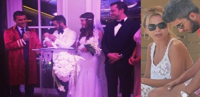Ece Erken'in kayınbiraderi bebeğiyle nikah masasında