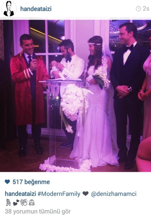 Ece Erken'in kayınbiraderi bebeğiyle nikah masasında