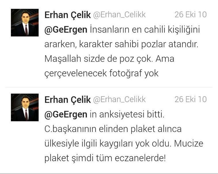Erhan Çelik Gülben Ergen'e 'cahilsin' demişti
