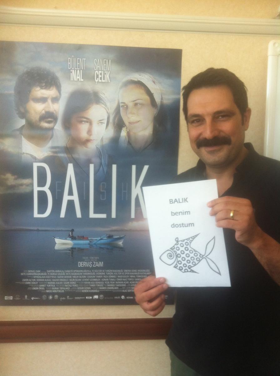 Sanem Çelik rol aldığı Balık filmi için çizdi