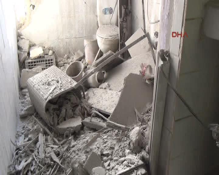 Mürşitpınar'da bir eve havan mermisi düştü