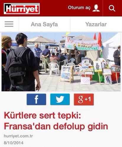 Marsilya'da Kürt eylemcilere sert tepki