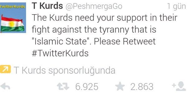 Peşmerge twitter'a reklam verdi İZLE