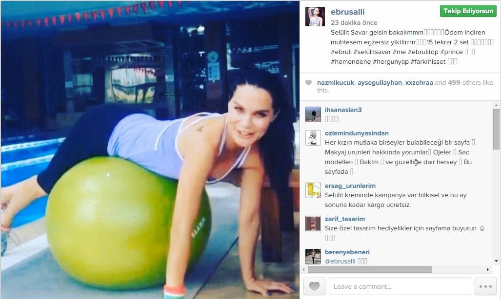 Ebru Şallı'dan selülit savar egzersizi İZLE