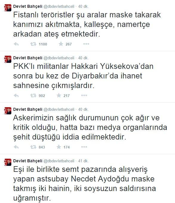 Devlet Bahçeli'den PKK'lılara: Fistanlı teröristler