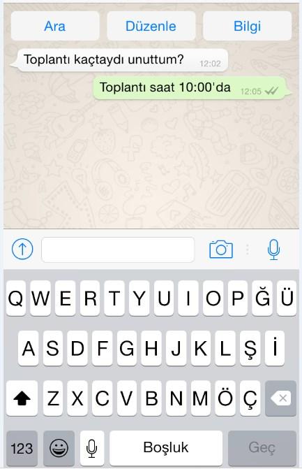 iPhone'da dikte özelliği kullanımı