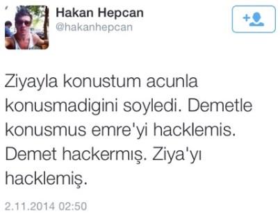 Demet Evgar'ın hesabı hack'lendi