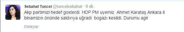HDP Ankara il binası önünde bıçaklı saldırı İZLE