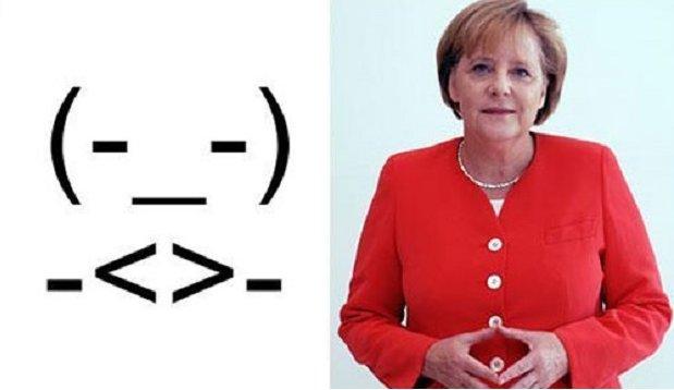 Angela Merkel'in smileyini yaptılar