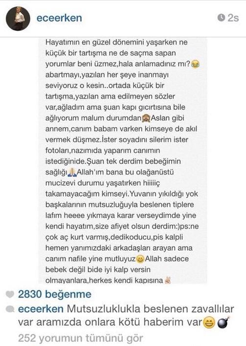 Ece Erken eşinin soyadını ve fotoğraflarını sildi