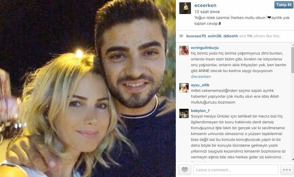 Ece Erken ile Serkan Uçar'dan mutluyuz pozu