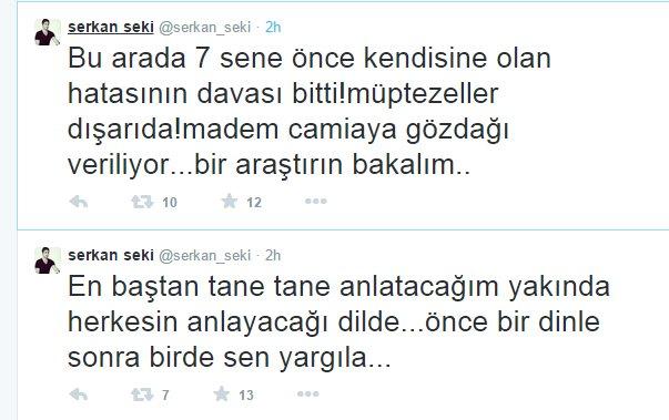 Deniz Seki'ye kardeşi Serkan Seki'den destek