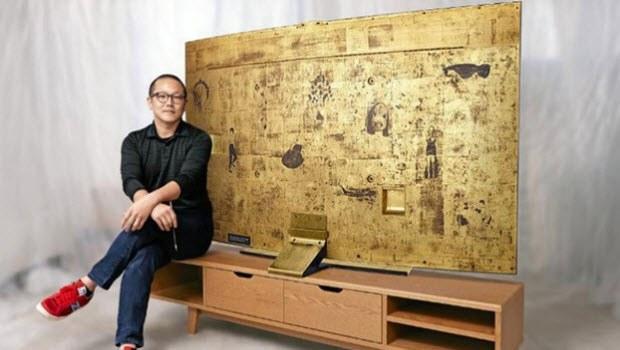 Samsung'un en lüks altın kaplama televizyonu