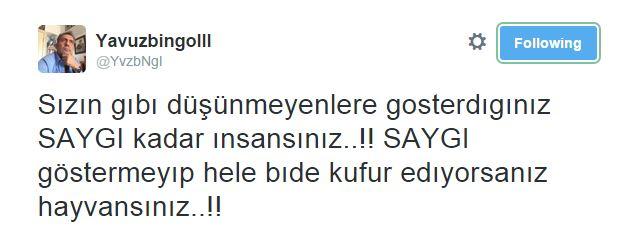 Yavuz Bingöl'den kendisine hakaret edenlere cevap