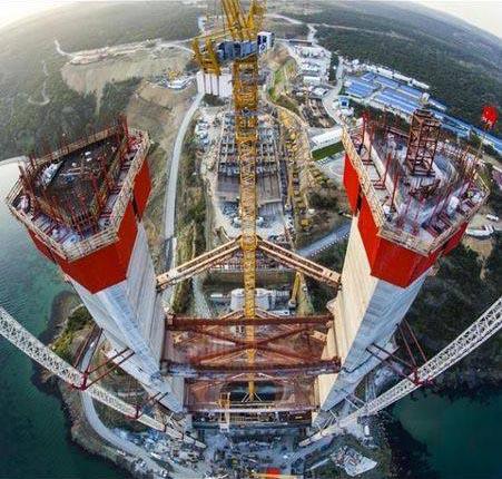 3. köprünün 322 metrelik ayakları tamamlandı