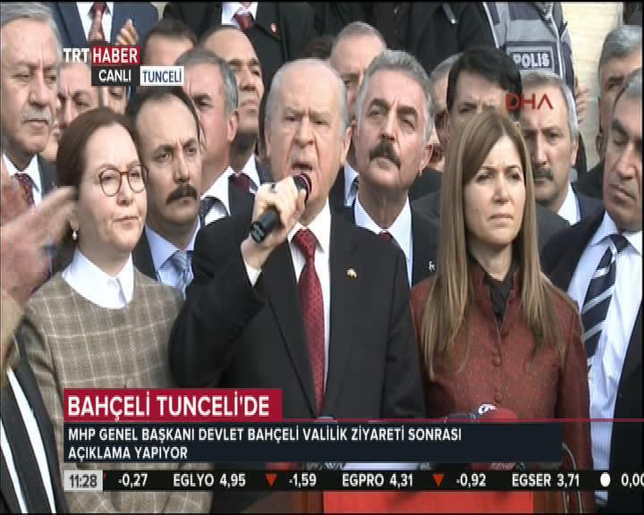 Devlet Bahçeli Tunceli Valiliği önünde konuştu İZLE