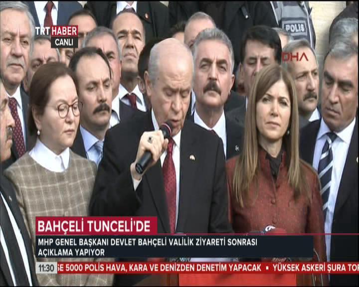 Devlet Bahçeli Tunceli Valiliği önünde konuştu İZLE