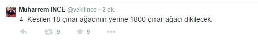 Muharrem İnce'den ağaç katliamı için açıklama