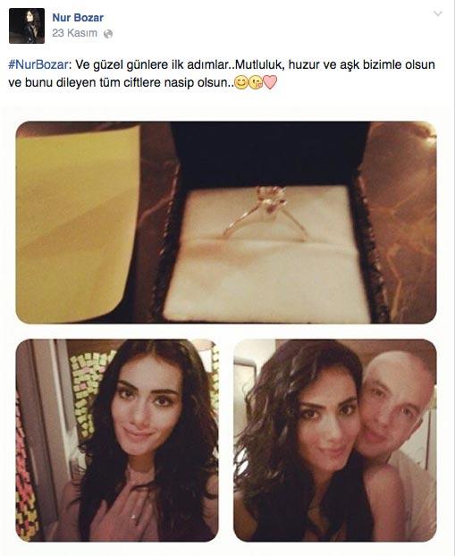 Nur Bozar nişanlandı