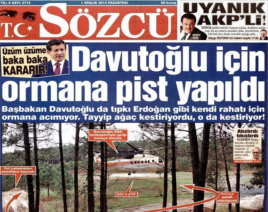 Davutoğlu için ormana pist yapıldığı iddiasına yalanlama