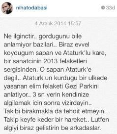 Nihat Odabaşı'ya Atatürk linci