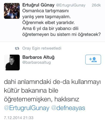 Türkçe bilmeyen Kültür Bakanı: Ertuğrul Günay