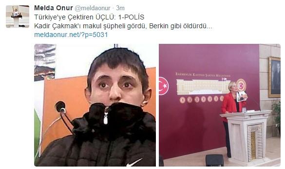 Melda Onur'dan tartışılacak Berkin Elvan benzetmesi