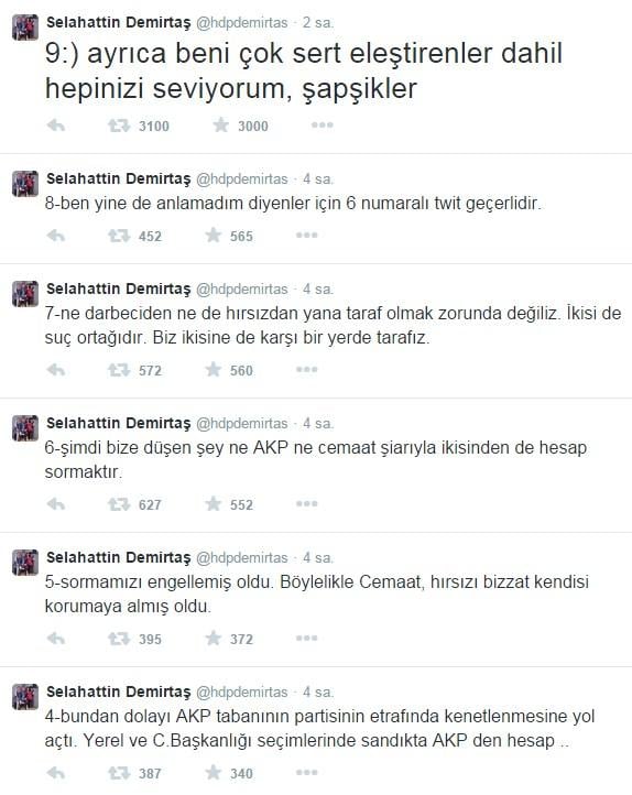 Selahattin Demirtaş takipçilerine şapşik dedi