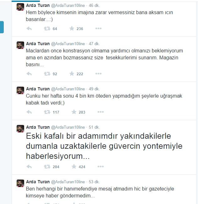 Arda Turan Serenay iddiasını yalanladı