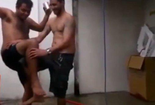 Sarhoş gencin eğlencesi ayağının kırılmasıyla bitti İZLE