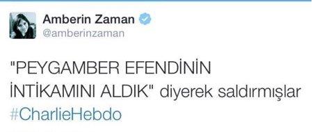 Amberin Zaman'dan tepki çeken tweet